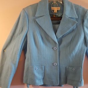 Turquise skirt and blazer set